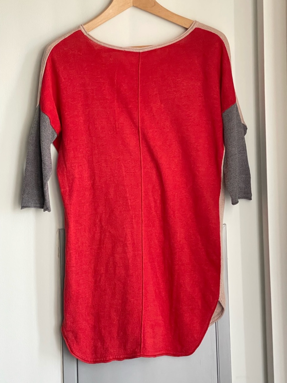 PART TWO Blush, Red & Gray Colorblock Sweater - Picture 3 of 8